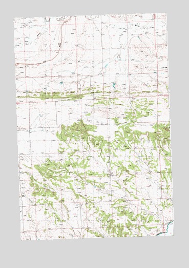 Big Wall East, MT USGS Topographic Map