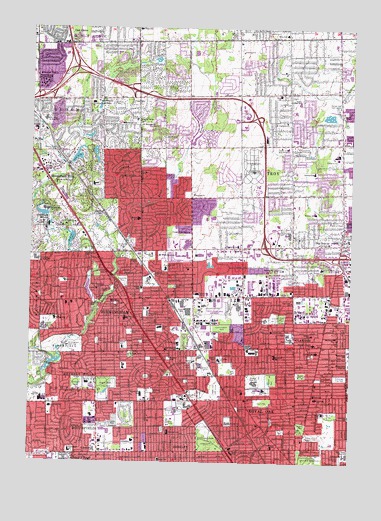 Birmingham, MI USGS Topographic Map