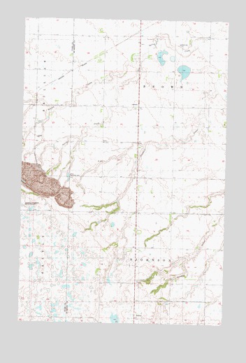 Blacktail Coulee, ND USGS Topographic Map