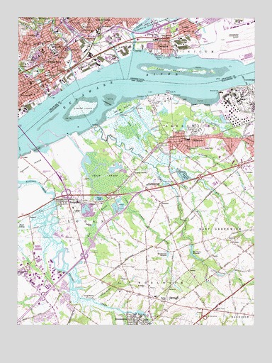 Bridgeport, NJ USGS Topographic Map