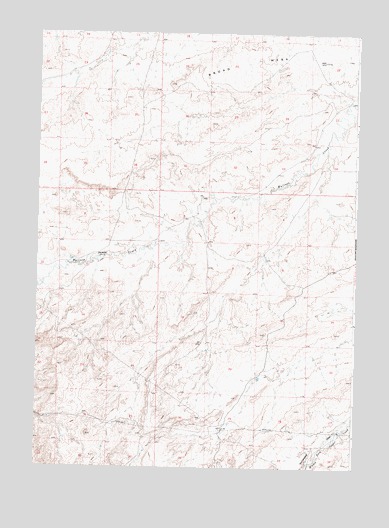 Broad Mesa, WY USGS Topographic Map