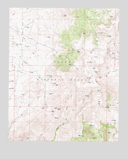 Brooklyn Peak, AZ USGS Topographic Map