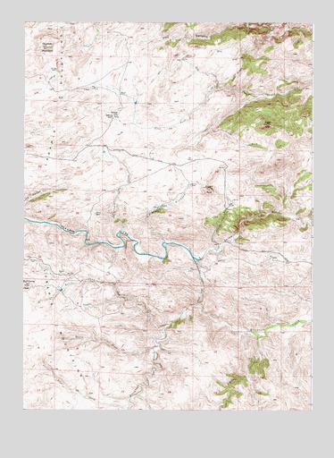 Bull Camp Peak, WY USGS Topographic Map