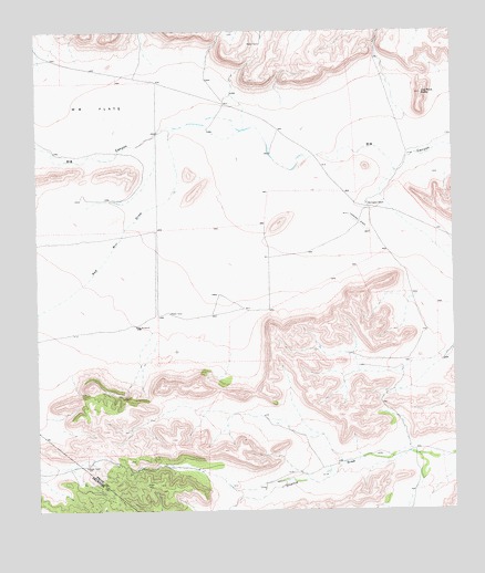 Cap Rock Butte, TX USGS Topographic Map