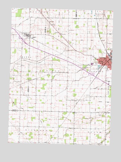 Carey, OH USGS Topographic Map