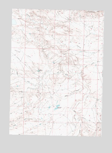 Cave Gulch Reservoir, WY USGS Topographic Map