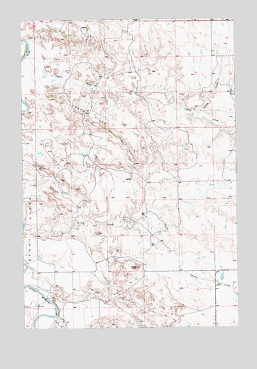 Cedar Hills, ND USGS Topographic Map