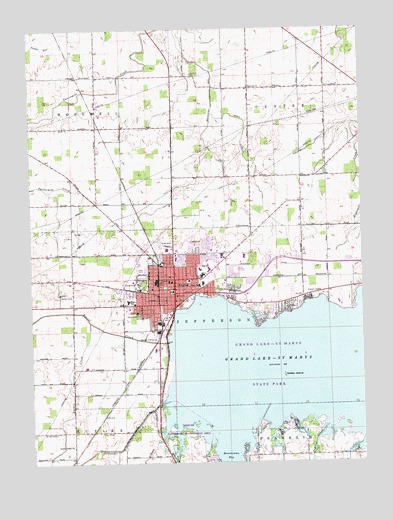 Celina, OH USGS Topographic Map