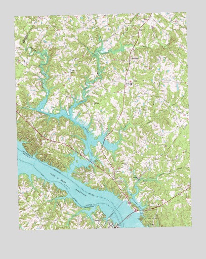 Clarksville North, VA USGS Topographic Map