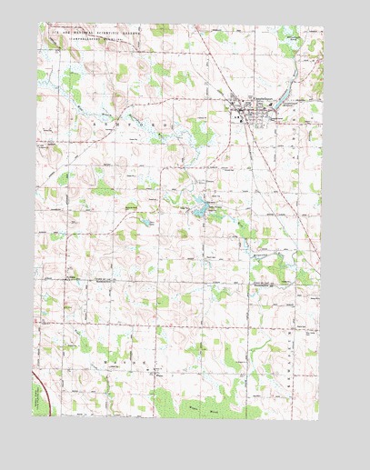 Campbellsport, WI USGS Topographic Map