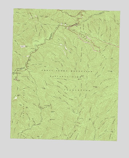 Clingmans Dome, NC USGS Topographic Map