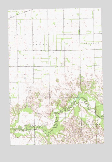 Coburn, ND USGS Topographic Map