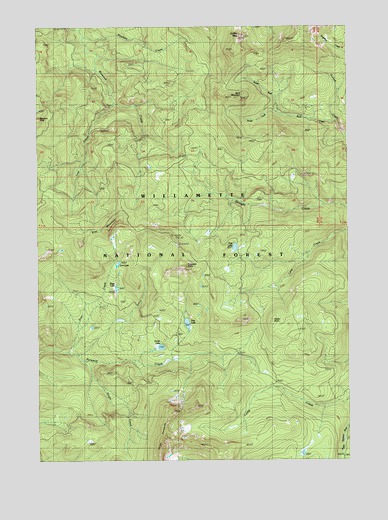 Coffin Mountain, OR USGS Topographic Map