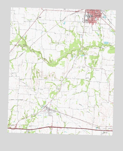 Commerce South, TX USGS Topographic Map