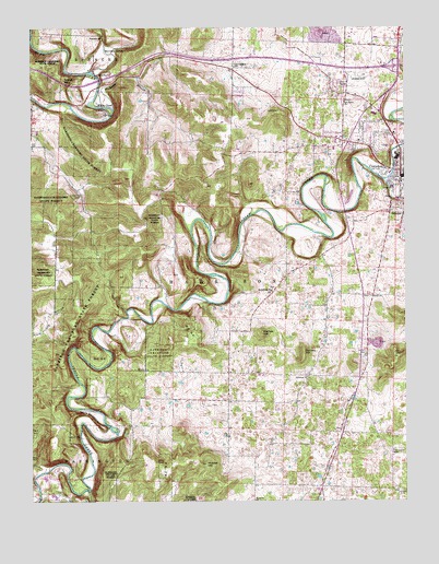 Corydon West, IN USGS Topographic Map
