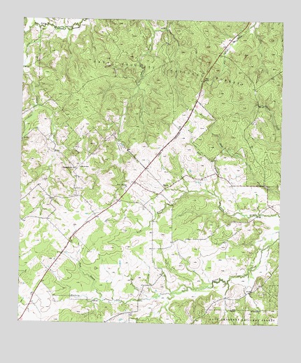 Crockett NE, TX USGS Topographic Map
