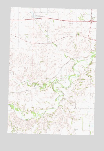 Crown Butte Lake, ND USGS Topographic Map