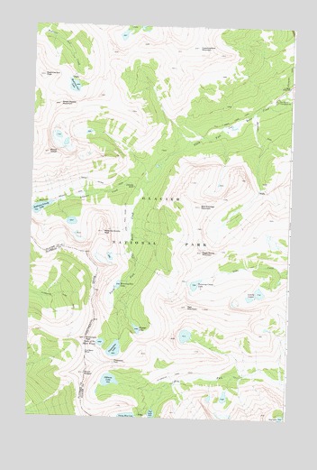 Cut Bank Pass, MT USGS Topographic Map