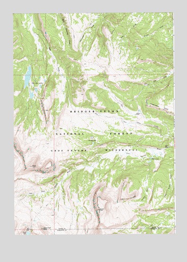 Darwin Peak, WY USGS Topographic Map