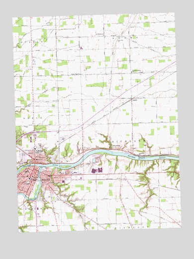 Defiance East, OH USGS Topographic Map