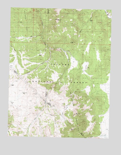 Desert Creek Peak, NV USGS Topographic Map