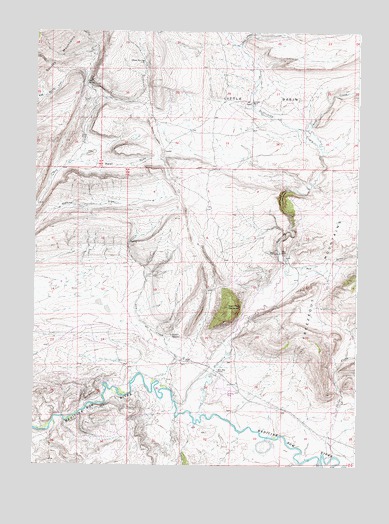 Difficulty, WY USGS Topographic Map