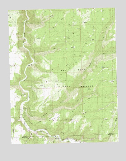 Doe Canyon, CO USGS Topographic Map