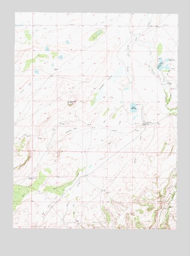 Downey Lakes, WY USGS Topographic Map