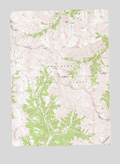 Dunrud Peak, WY USGS Topographic Map
