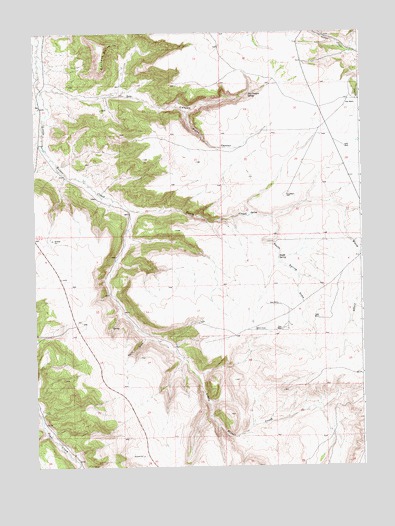 Earnest Butte, WY USGS Topographic Map