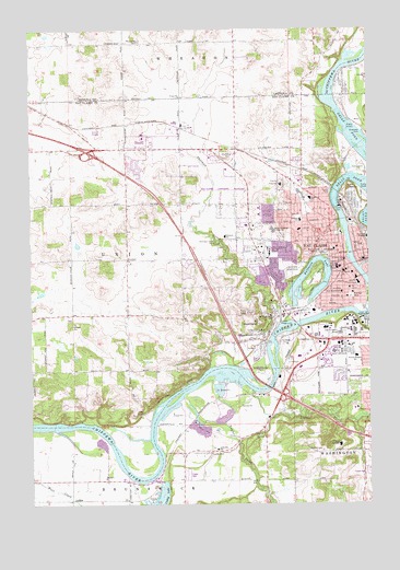 Eau Claire West, WI USGS Topographic Map