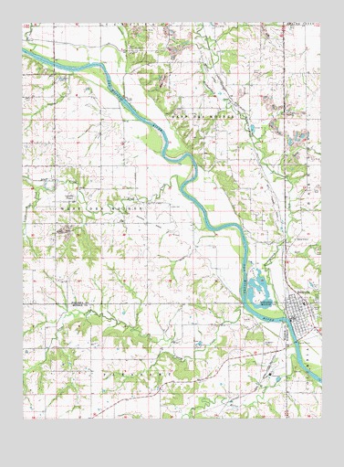 Eddyville, IA USGS Topographic Map