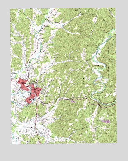 Elkins, WV USGS Topographic Map