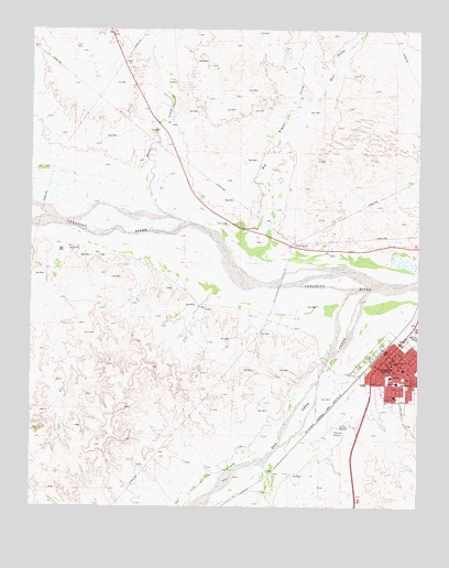 Canadian West, TX USGS Topographic Map