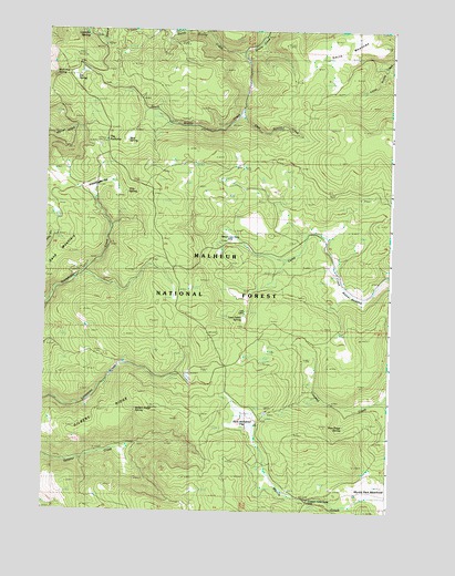 Five Hundred Flat, OR USGS Topographic Map