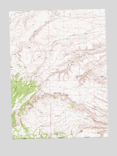 Four J Rim, WY USGS Topographic Map