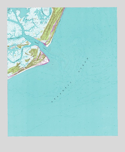 Fripp Inlet, SC USGS Topographic Map