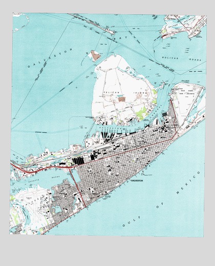 Galveston, TX USGS Topographic Map