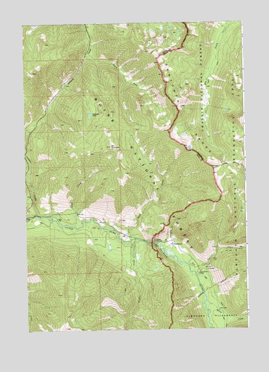 Grandjean, ID USGS Topographic Map