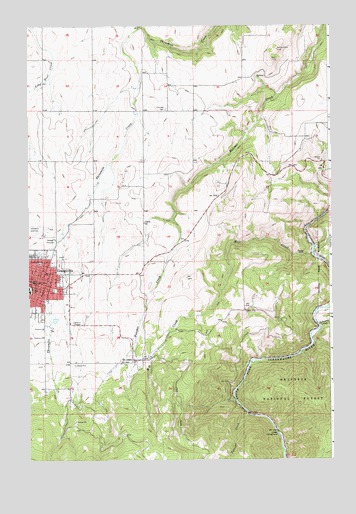 Grangeville East, ID USGS Topographic Map