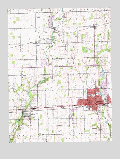 Greenfield, IN USGS Topographic Map