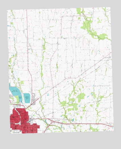 Greenville NE, TX USGS Topographic Map