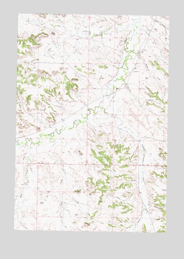 Hammond Draw SW, MT USGS Topographic Map