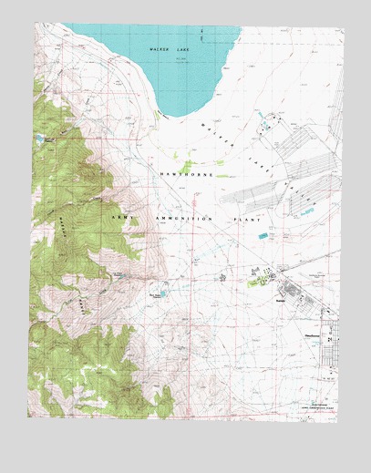 Hawthorne West, NV USGS Topographic Map
