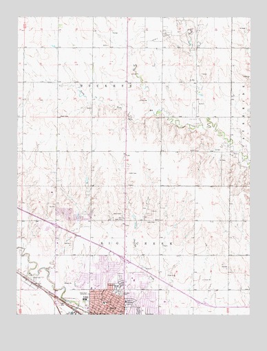 Hays North, KS USGS Topographic Map