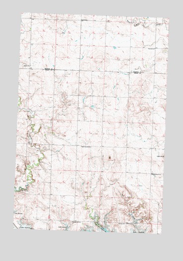 Heart Butte NW, ND USGS Topographic Map