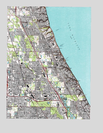 Highland Park, IL USGS Topographic Map