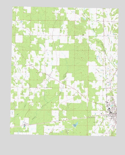 Houston West, MS USGS Topographic Map
