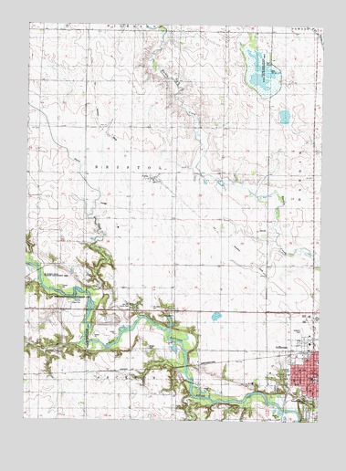 Jefferson West, IA USGS Topographic Map