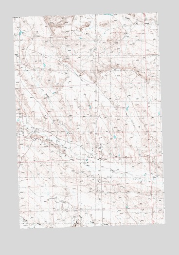 Jim Coulee, MT USGS Topographic Map